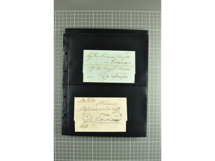 1822/74, lot of 80 prephilatelic entires and porto covers without stamps, a fine selection from different cities of Russia su