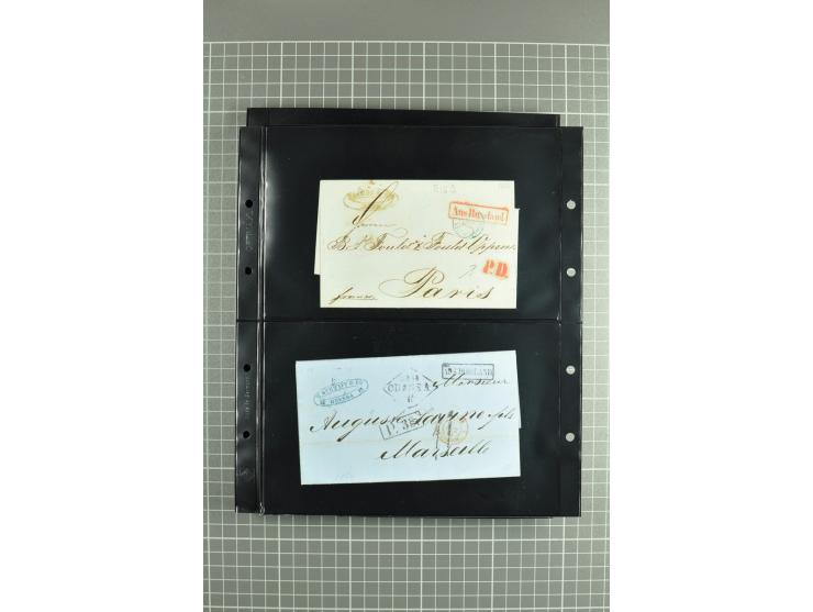 1822/74, lot of 80 prephilatelic entires and porto covers without stamps, a fine selection from different cities of Russia su