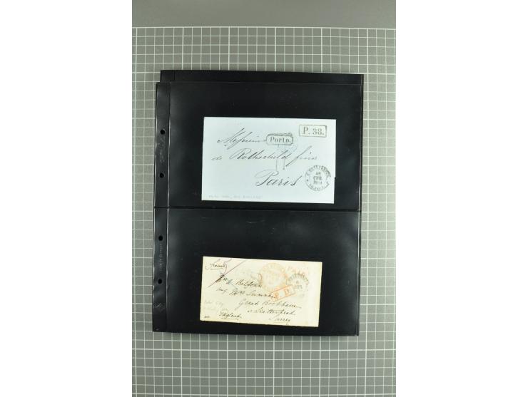 1822/74, lot of 80 prephilatelic entires and porto covers without stamps, a fine selection from different cities of Russia su