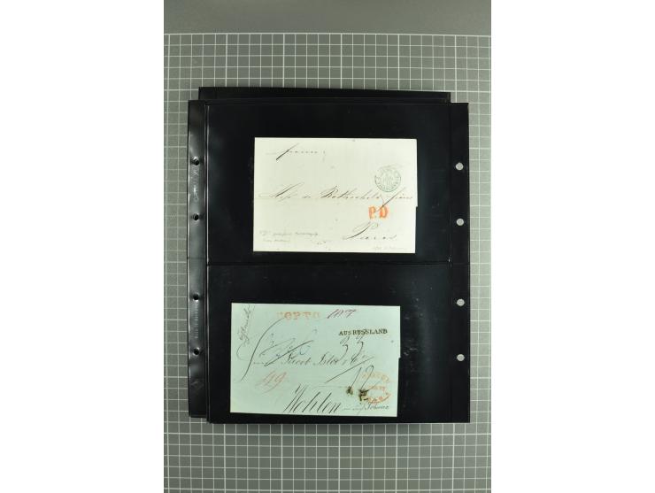 1822/74, lot of 80 prephilatelic entires and porto covers without stamps, a fine selection from different cities of Russia su