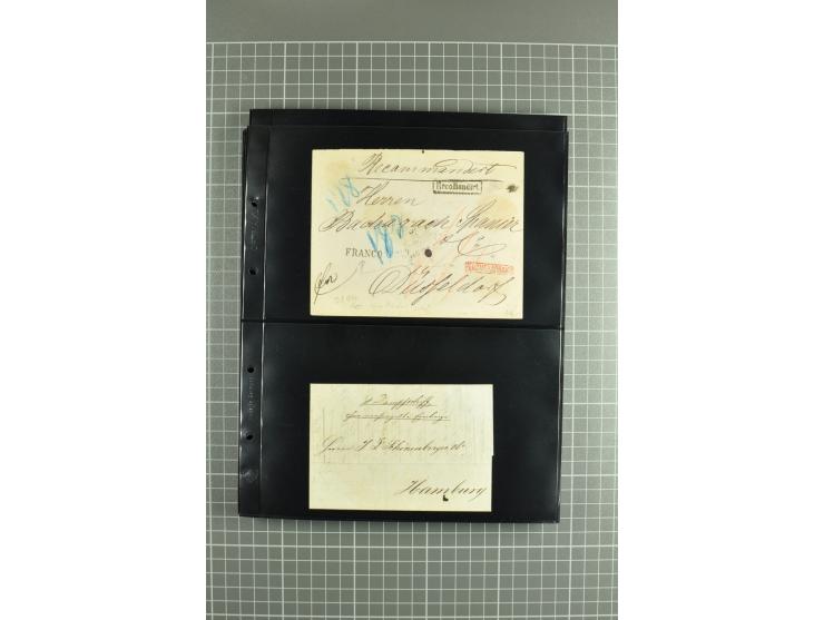 1822/74, lot of 80 prephilatelic entires and porto covers without stamps, a fine selection from different cities of Russia su