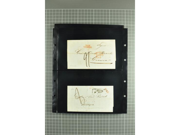1822/74, lot of 80 prephilatelic entires and porto covers without stamps, a fine selection from different cities of Russia su