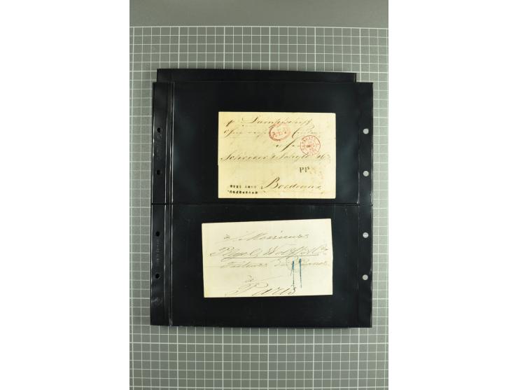 1822/74, lot of 80 prephilatelic entires and porto covers without stamps, a fine selection from different cities of Russia su