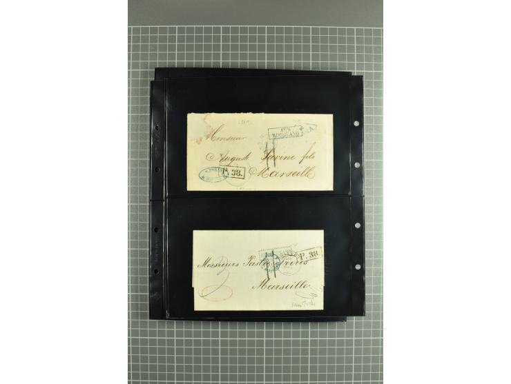 1822/74, lot of 80 prephilatelic entires and porto covers without stamps, a fine selection from different cities of Russia su
