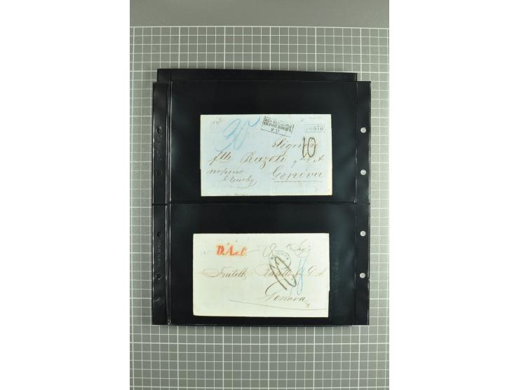1822/74, lot of 80 prephilatelic entires and porto covers without stamps, a fine selection from different cities of Russia su