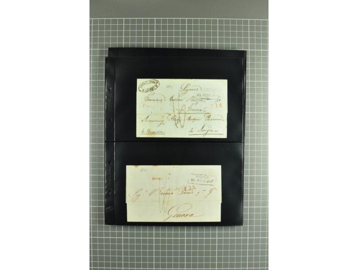 1822/74, lot of 80 prephilatelic entires and porto covers without stamps, a fine selection from different cities of Russia su