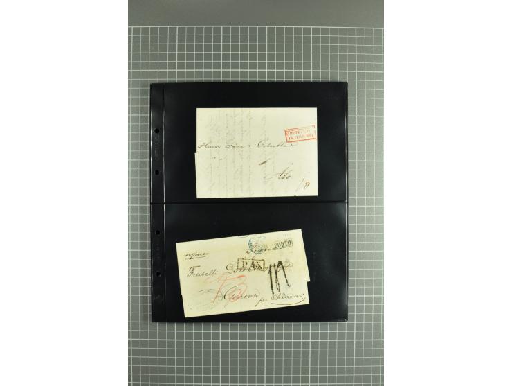 1822/74, lot of 80 prephilatelic entires and porto covers without stamps, a fine selection from different cities of Russia su