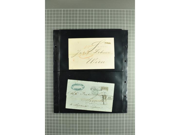 1822/74, lot of 80 prephilatelic entires and porto covers without stamps, a fine selection from different cities of Russia su