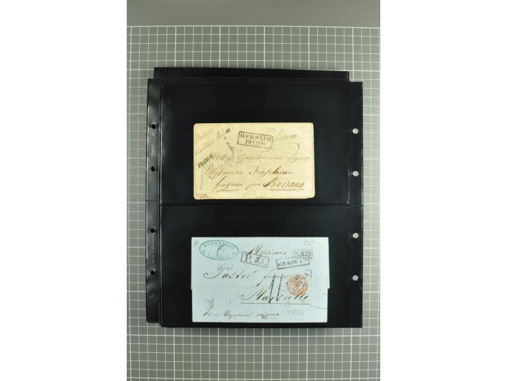 1822/74, lot of 80 prephilatelic entires and porto covers without stamps, a fine selection from different cities of Russia su