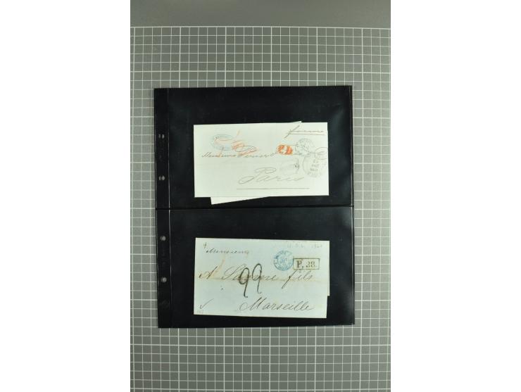 1822/74, lot of 80 prephilatelic entires and porto covers without stamps, a fine selection from different cities of Russia su