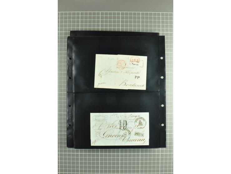 1822/74, lot of 80 prephilatelic entires and porto covers without stamps, a fine selection from different cities of Russia su