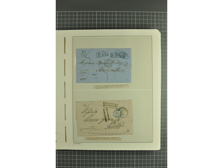1844/1935 (app.), interesting group of covers, cards and postal stationary, including transit marks, registered cover, Airmai