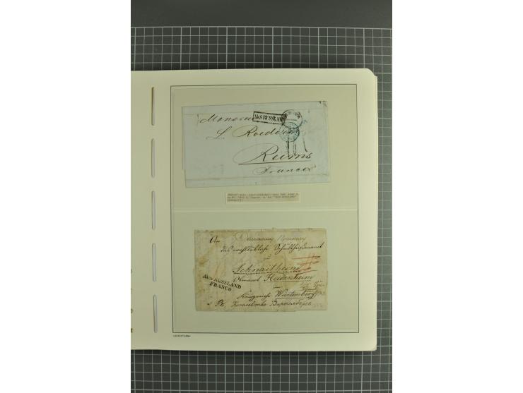 1844/1935 (app.), interesting group of covers, cards and postal stationary, including transit marks, registered cover, Airmai