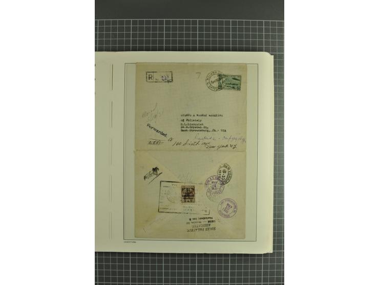 1844/1935 (app.), interesting group of covers, cards and postal stationary, including transit marks, registered cover, Airmai