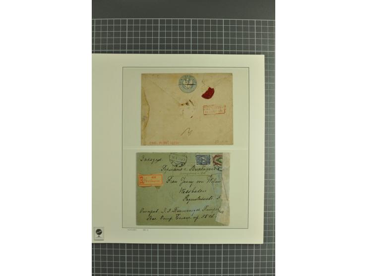 1844/1935 (app.), interesting group of covers, cards and postal stationary, including transit marks, registered cover, Airmai