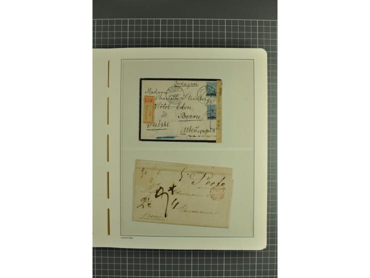 1844/1935 (app.), interesting group of covers, cards and postal stationary, including transit marks, registered cover, Airmai