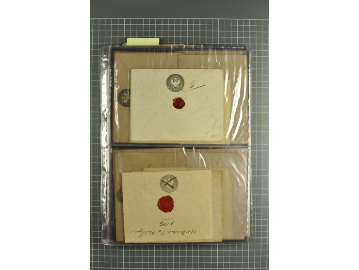 1848/1917(ca.), interesting lot of 90 used/unused postal stationery envelopes incl. 1869 city post envelopes unused (9), Impe