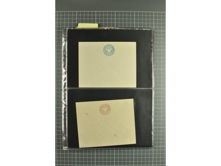 1848/1917(ca.), interesting lot of 90 used/unused postal stationery envelopes incl. 1869 city post envelopes unused (9), Impe