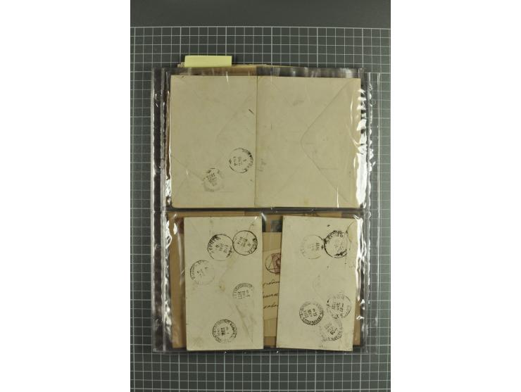 1848/1917(ca.), interesting lot of 90 used/unused postal stationery envelopes incl. 1869 city post envelopes unused (9), Impe