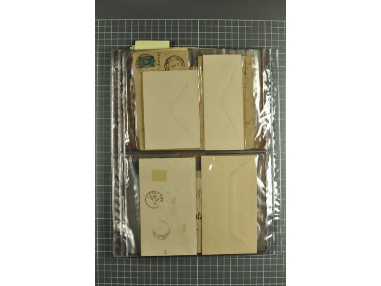 1848/1917(ca.), interesting lot of 90 used/unused postal stationery envelopes incl. 1869 city post envelopes unused (9), Impe