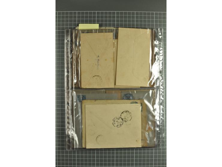 1848/1917(ca.), interesting lot of 90 used/unused postal stationery envelopes incl. 1869 city post envelopes unused (9), Impe