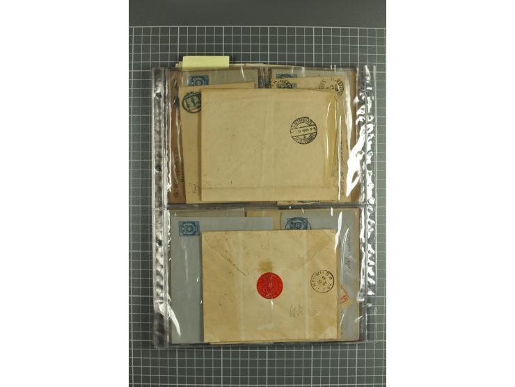 1848/1917(ca.), interesting lot of 90 used/unused postal stationery envelopes incl. 1869 city post envelopes unused (9), Impe