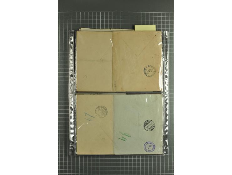 1848/1917(ca.), interesting lot of 90 used/unused postal stationery envelopes incl. 1869 city post envelopes unused (9), Impe