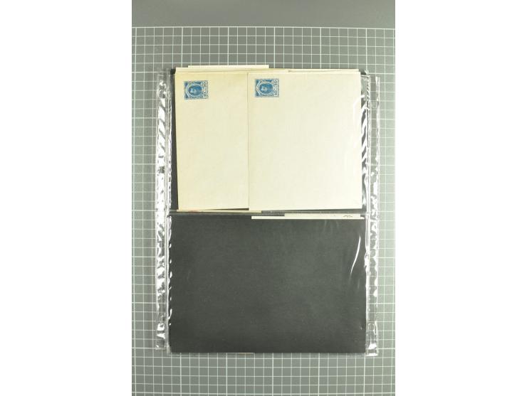 1848/1917(ca.), interesting lot of 90 used/unused postal stationery envelopes incl. 1869 city post envelopes unused (9), Impe