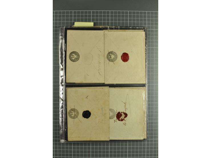 1848/1917(ca.), interesting lot of 90 used/unused postal stationery envelopes incl. 1869 city post envelopes unused (9), Impe