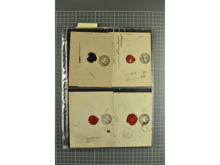 1848/1917(ca.), interesting lot of 90 used/unused postal stationery envelopes incl. 1869 city post envelopes unused (9), Impe