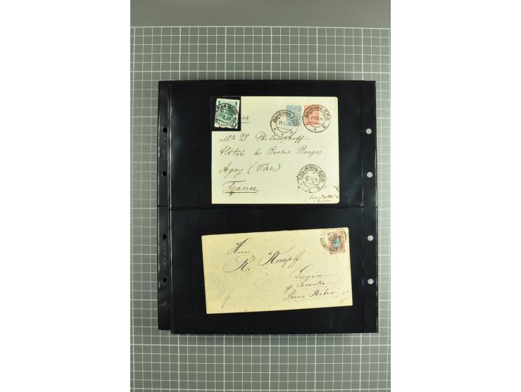 1865/1917, selection of 130 covers and postcards with interesting frankings, routes and destinations incl. early corresponden