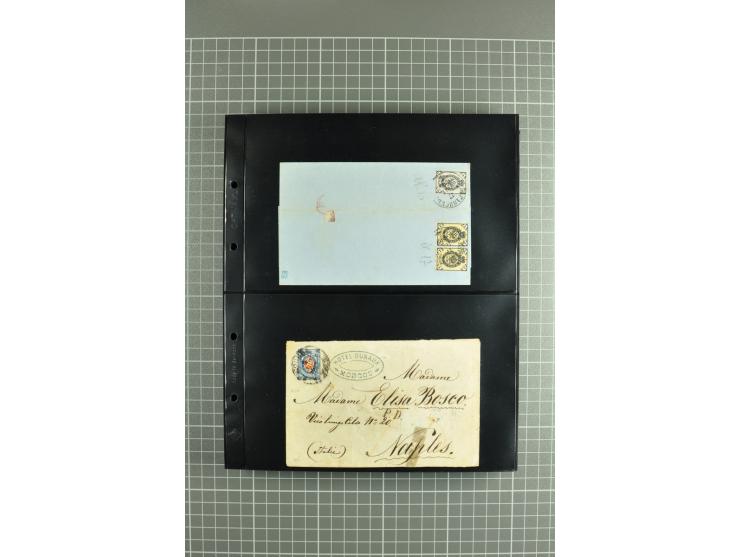 1865/1917, selection of 130 covers and postcards with interesting frankings, routes and destinations incl. early corresponden