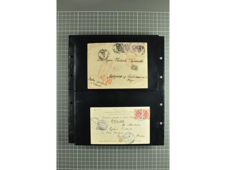 1865/1917, selection of 130 covers and postcards with interesting frankings, routes and destinations incl. early corresponden