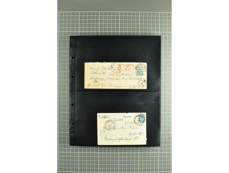 1865/1917, selection of 130 covers and postcards with interesting frankings, routes and destinations incl. early corresponden