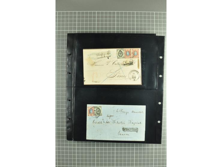 1865/1917, selection of 130 covers and postcards with interesting frankings, routes and destinations incl. early corresponden