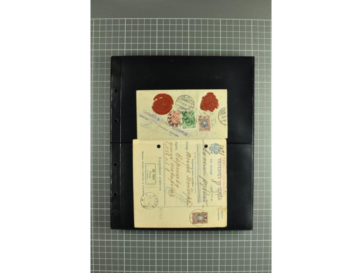 1865/1917, selection of 130 covers and postcards with interesting frankings, routes and destinations incl. early corresponden
