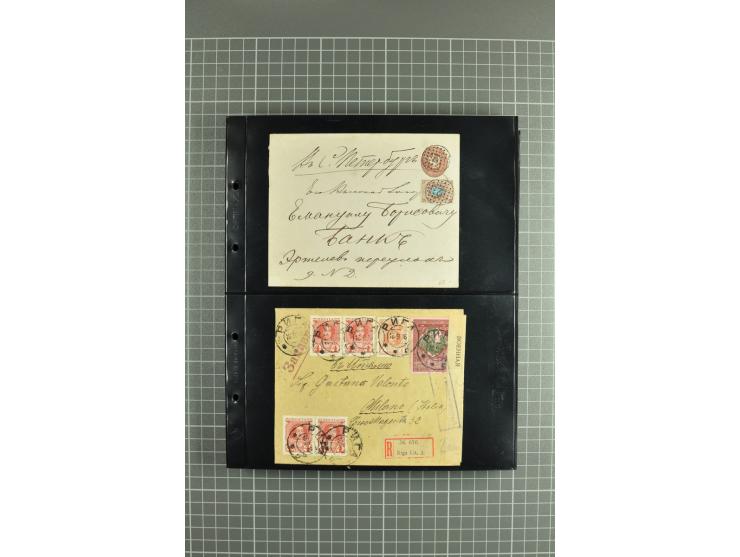 1865/1917, selection of 130 covers and postcards with interesting frankings, routes and destinations incl. early corresponden