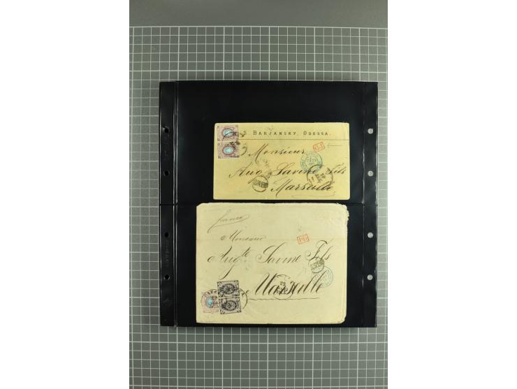 1865/1917, selection of 130 covers and postcards with interesting frankings, routes and destinations incl. early corresponden