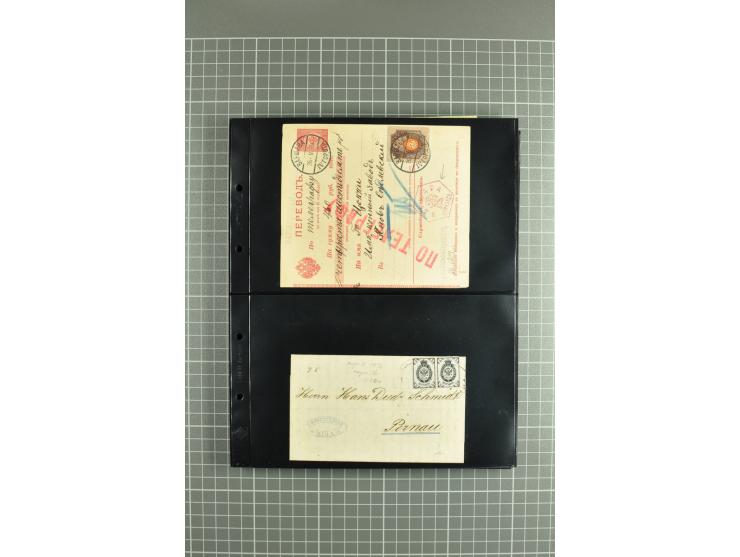 1865/1917, selection of 130 covers and postcards with interesting frankings, routes and destinations incl. early corresponden