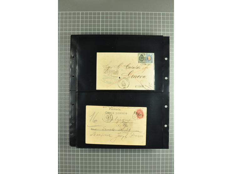 1865/1917, selection of 130 covers and postcards with interesting frankings, routes and destinations incl. early corresponden