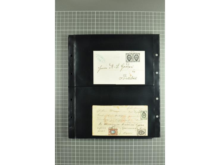 1865/1917, selection of 130 covers and postcards with interesting frankings, routes and destinations incl. early corresponden