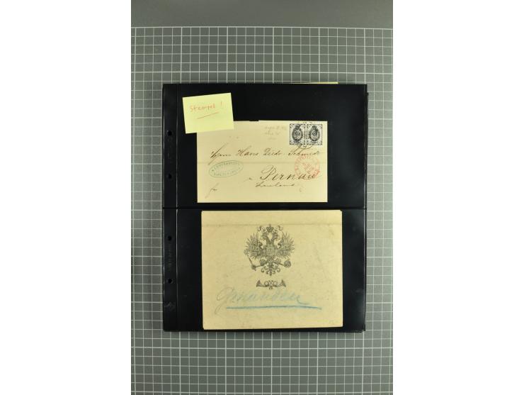 1865/1917, selection of 130 covers and postcards with interesting frankings, routes and destinations incl. early corresponden