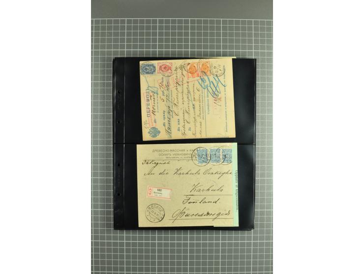 1865/1917, selection of 130 covers and postcards with interesting frankings, routes and destinations incl. early corresponden