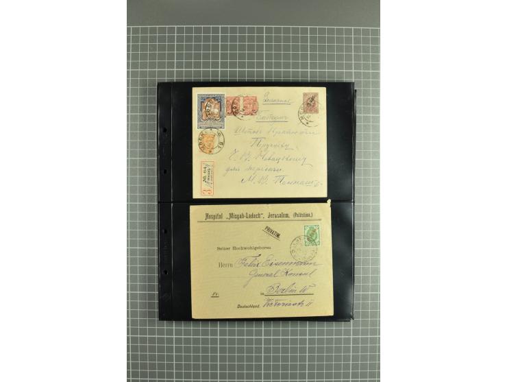 1865/1917, selection of 130 covers and postcards with interesting frankings, routes and destinations incl. early corresponden