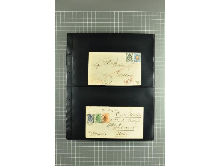 1865/1917, selection of 130 covers and postcards with interesting frankings, routes and destinations incl. early corresponden