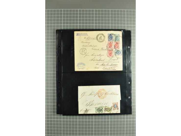1865/1917, selection of 130 covers and postcards with interesting frankings, routes and destinations incl. early corresponden