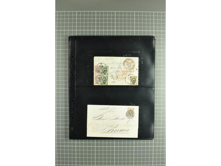 1865/1917, selection of 130 covers and postcards with interesting frankings, routes and destinations incl. early corresponden