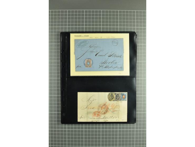 1865/1917, selection of 130 covers and postcards with interesting frankings, routes and destinations incl. early corresponden