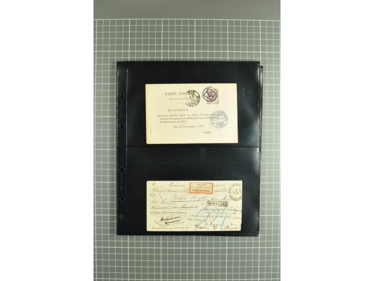 1865/1917, selection of 130 covers and postcards with interesting frankings, routes and destinations incl. early corresponden