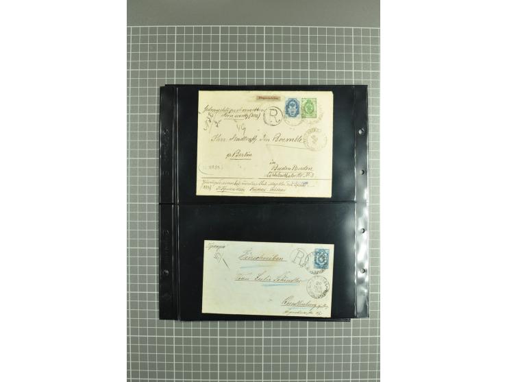1865/1917, selection of 130 covers and postcards with interesting frankings, routes and destinations incl. early corresponden